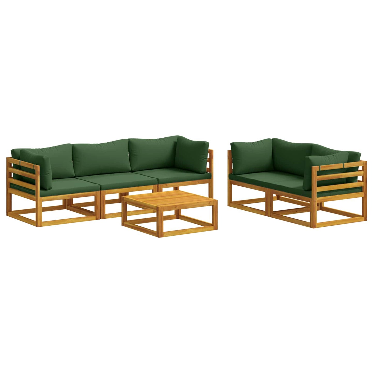 vidaXL Sofa Set 6 pcs Natural Solid Acacia Wood