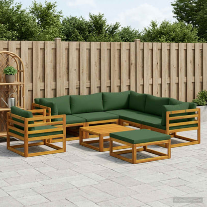 vidaXL Sofa Set 8 pcs Natural Solid Acacia Wood