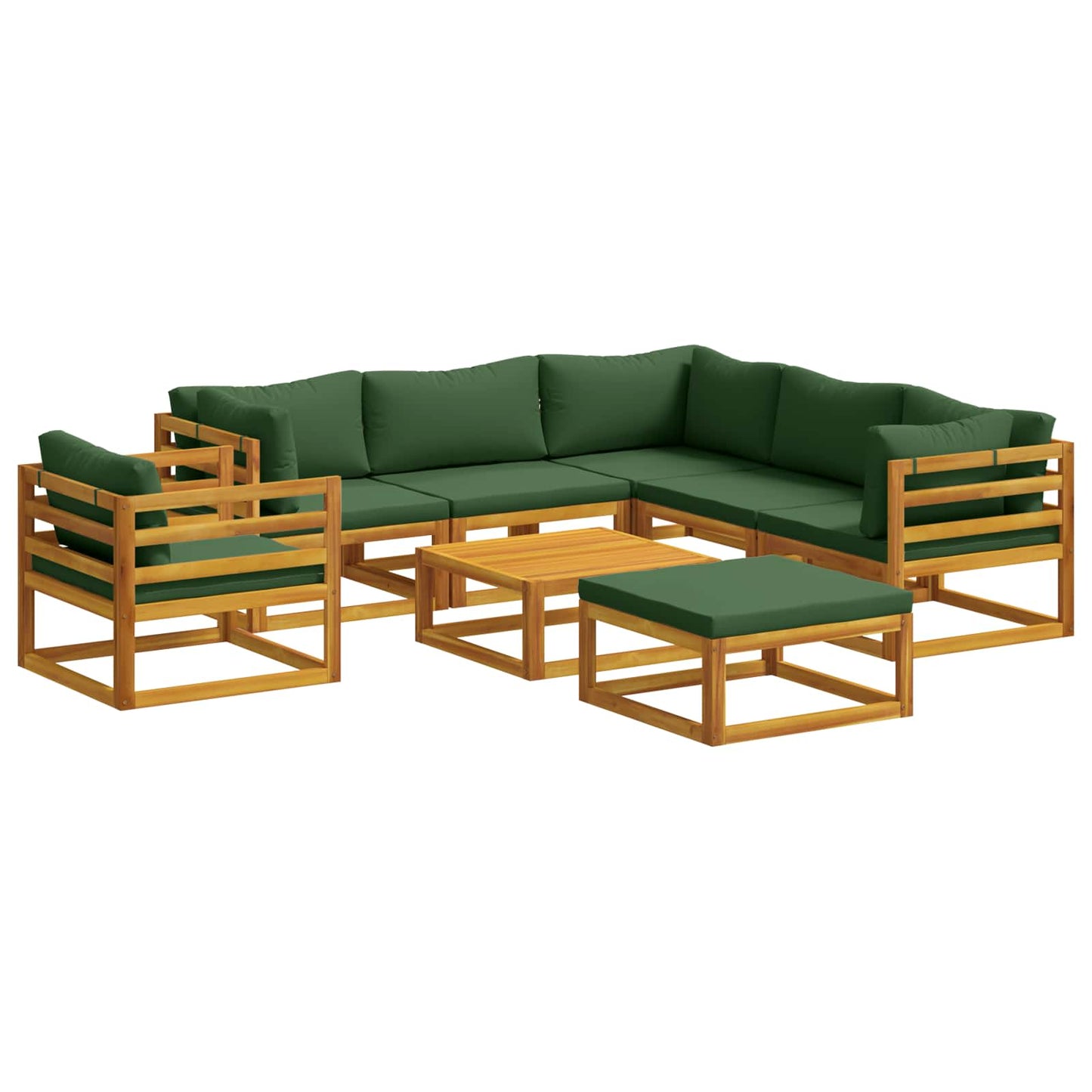 vidaXL Sofa Set 8 pcs Natural Solid Acacia Wood