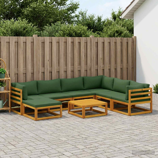 vidaXL Sofa Set 8 pcs Natural Solid Acacia Wood