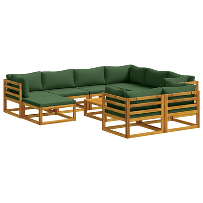 vidaXL Sofa Set 10 pcs Natural Solid Acacia Wood