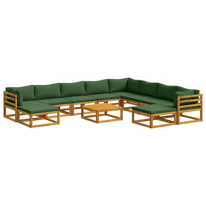 vidaXL Sofa Set 11 pcs Natural Solid Acacia Wood