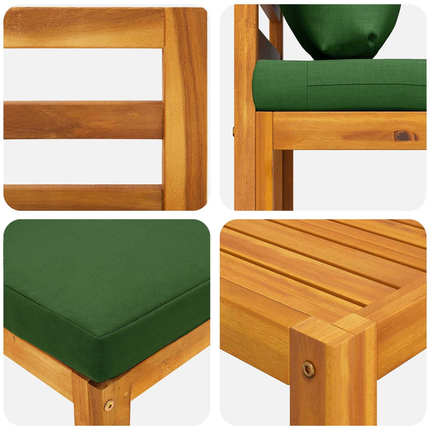vidaXL Sofa Set 12 pcs Natural Solid Acacia Wood