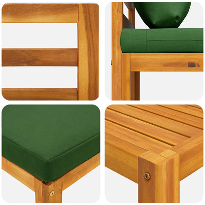 vidaXL Sofa Set 12 pcs Natural Solid Acacia Wood