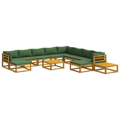 vidaXL Sofa Set 12 pcs Natural Solid Acacia Wood