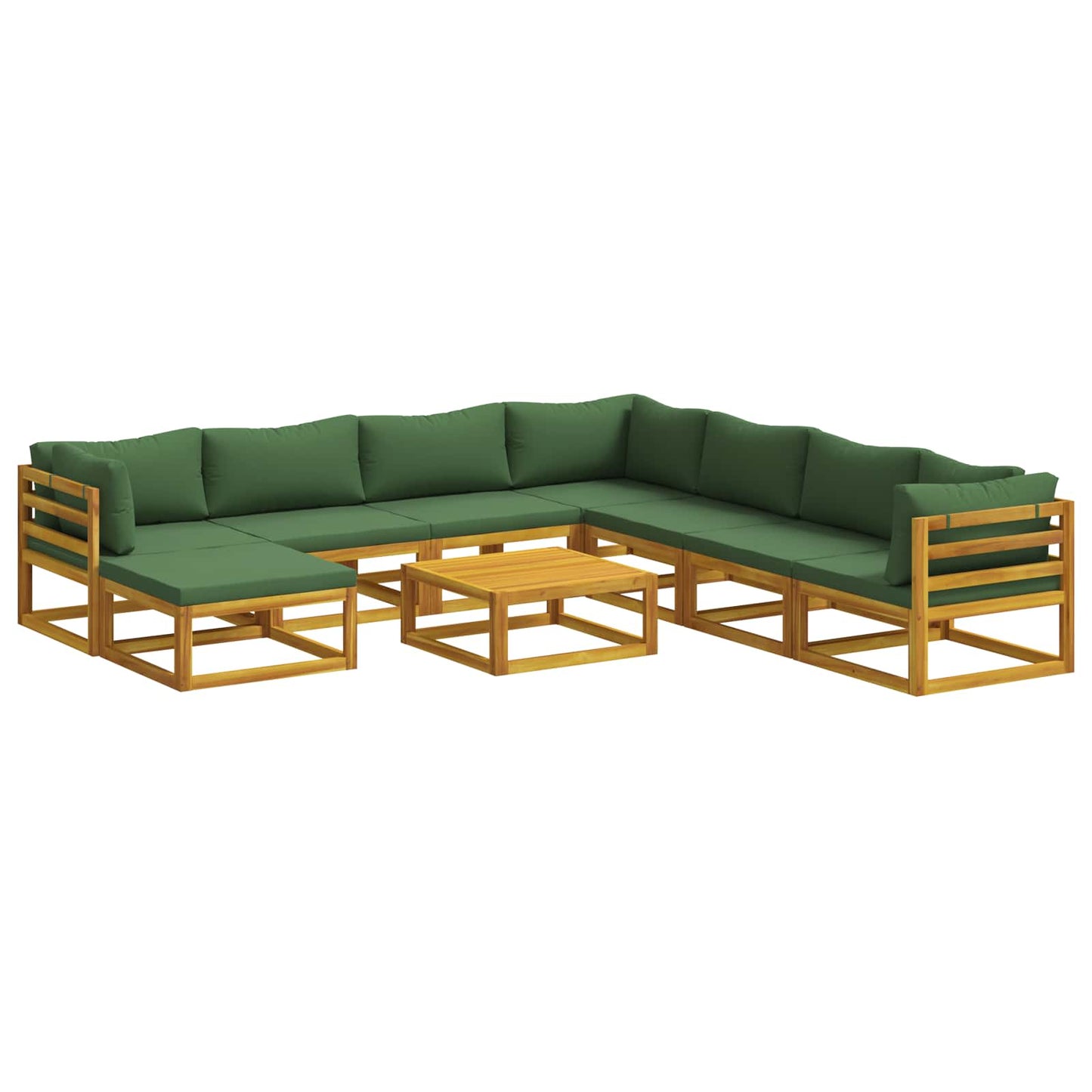 vidaXL Sofa Set 9 pcs Natural Solid Acacia Wood