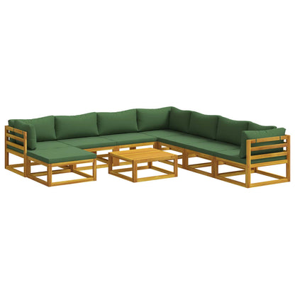 vidaXL Sofa Set 9 pcs Natural Solid Acacia Wood