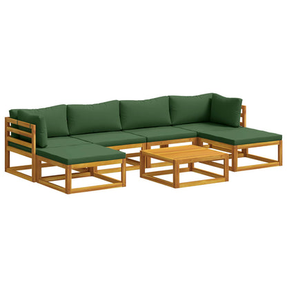 vidaXL Sofa Set 7 pcs Natural Solid Acacia Wood