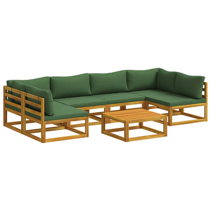 vidaXL Sofa Set 7 pcs Natural Solid Acacia Wood