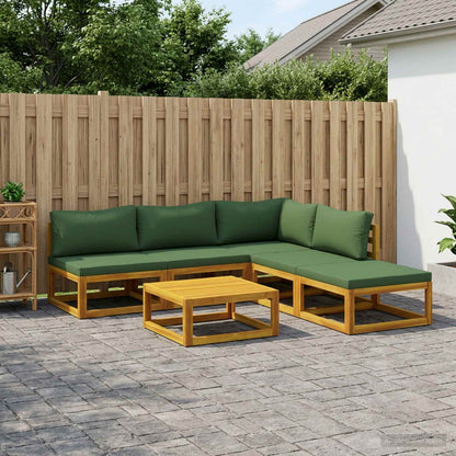 vidaXL Sofa Set 6 pcs Natural Solid Acacia Wood