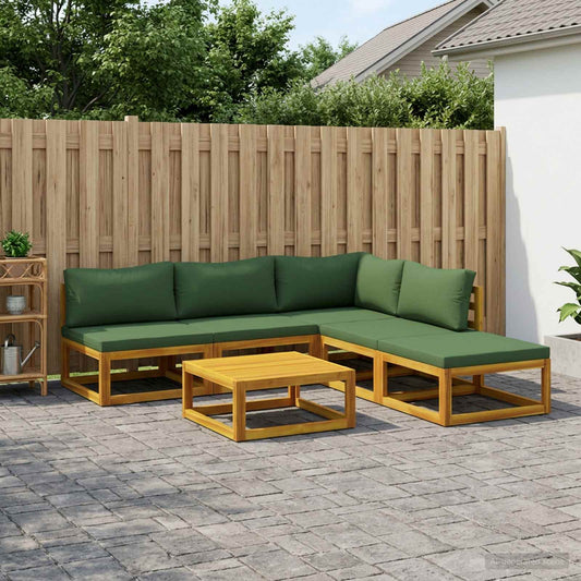 vidaXL Sofa Set 6 pcs Natural Solid Acacia Wood