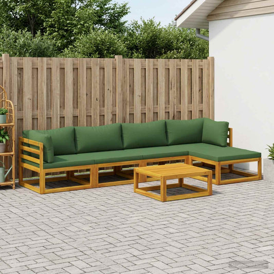 vidaXL Sofa Set 6 pcs Natural Solid Acacia Wood