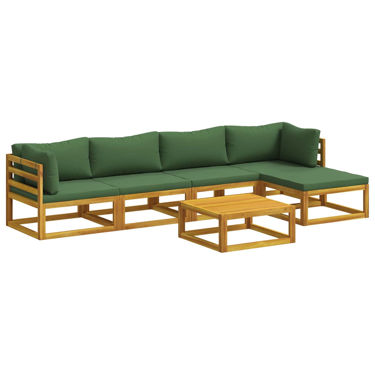 vidaXL Sofa Set 6 pcs Natural Solid Acacia Wood