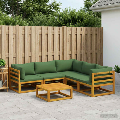 vidaXL Sofa Set 6 pcs Natural Solid Acacia Wood