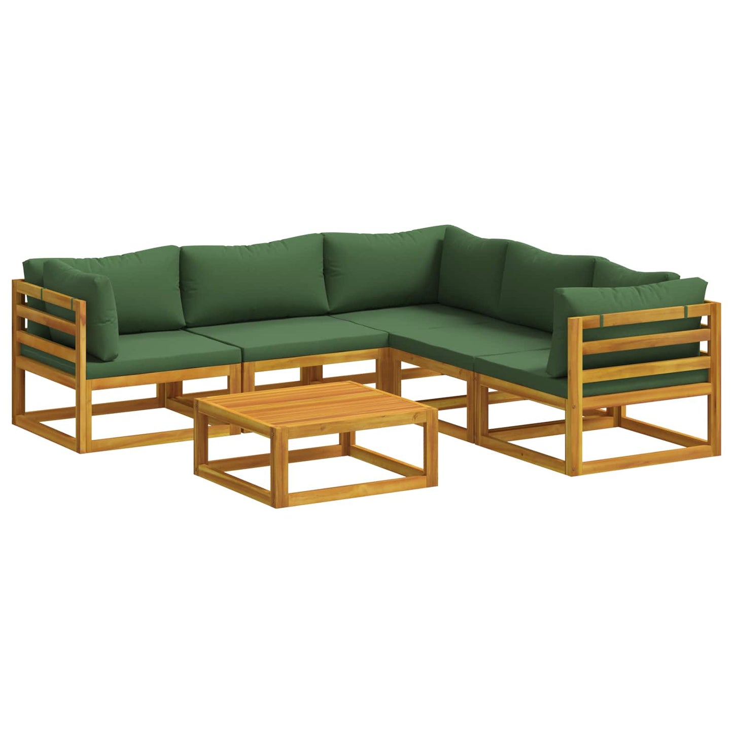 vidaXL Sofa Set 6 pcs Natural Solid Acacia Wood