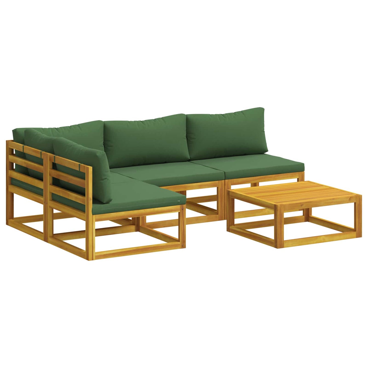 vidaXL Sofa Set 5 pcs Natural Solid Acacia Wood