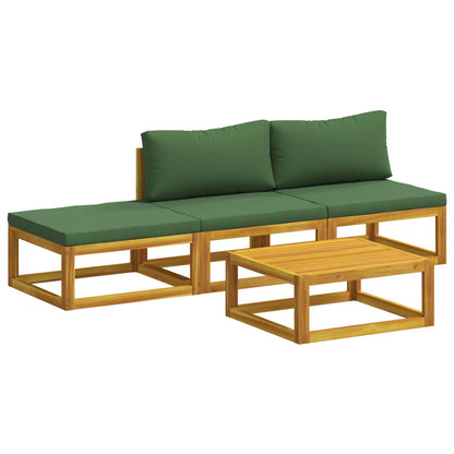 vidaXL Sofa Set 4 pcs Natural Solid Acacia Wood