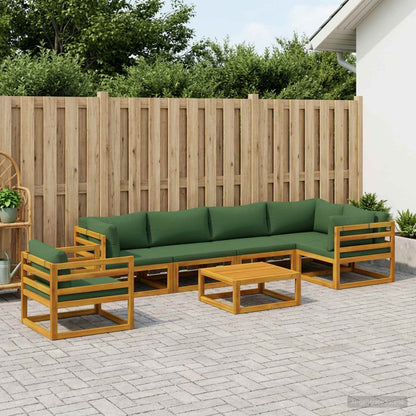 vidaXL Sofa Set 7 pcs Natural Solid Acacia Wood