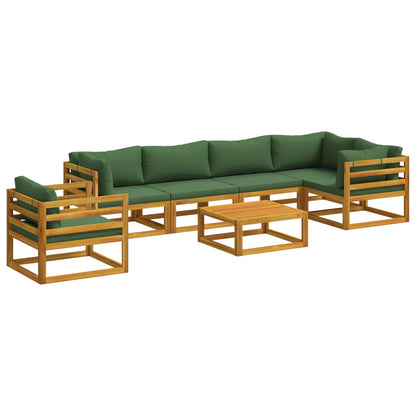 vidaXL Sofa Set 7 pcs Natural Solid Acacia Wood
