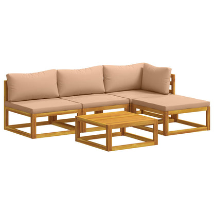 vidaXL Sofa Set 5 pcs Natural Solid Acacia Wood