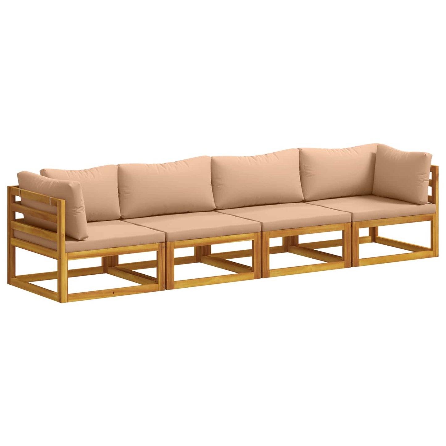 vidaXL Sofa Set 4 pcs Natural Solid Acacia Wood