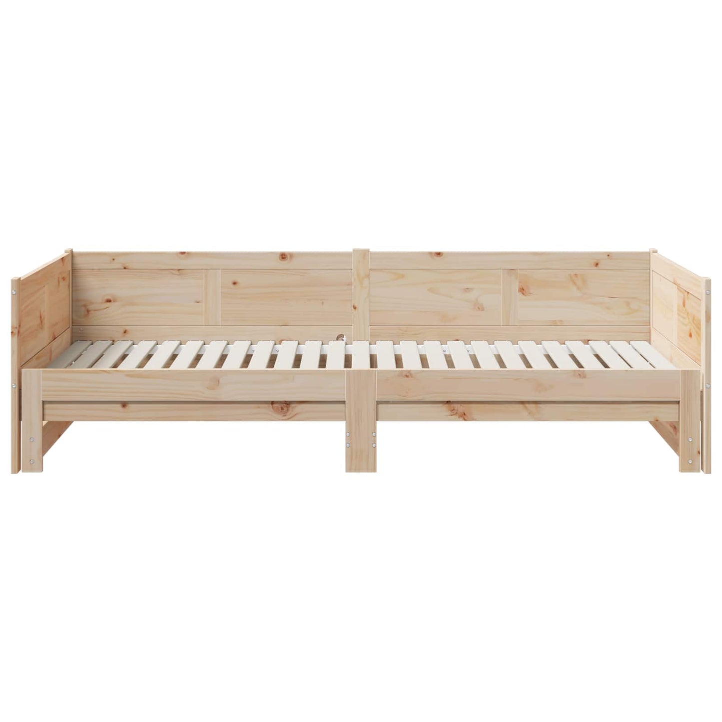 vidaXL Pull-out Day Bed Natural 180 x 200 cm Solid Pine Wood