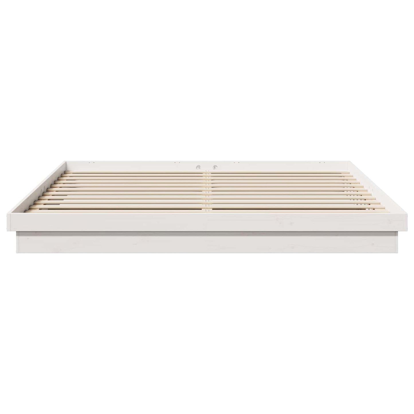 vidaXL Bed Frame White 200 x 200 cm Solid Pine Wood