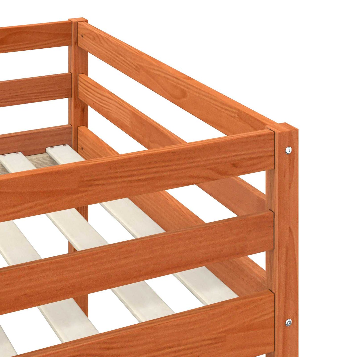 vidaXL Loft Bed Wax Brown 90 x 190 cm Solid Pine Wood