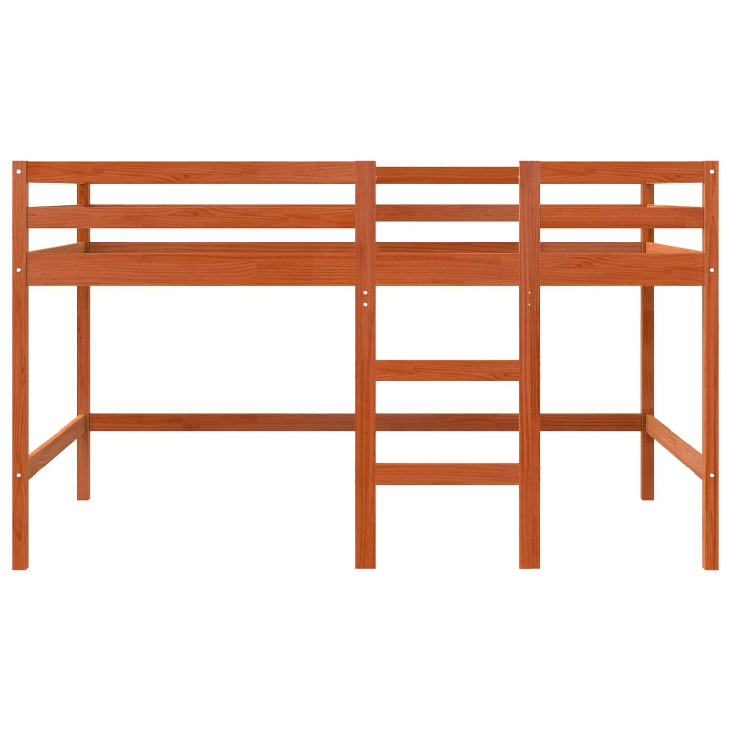 vidaXL Loft Bed Wax Brown 90 x 190 cm Solid Pine Wood