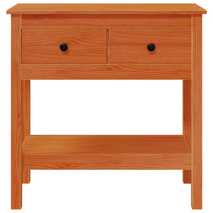 vidaXL Console Table Wax Brown 75 x 35 x 75 cm Soild Pine Wood