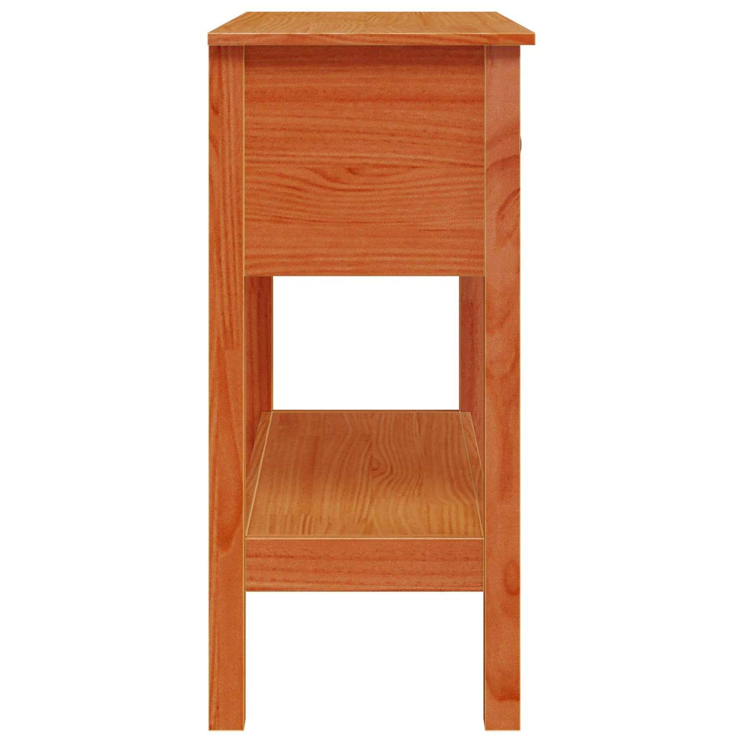vidaXL Console Table Wax Brown 75 x 35 x 75 cm Soild Pine Wood
