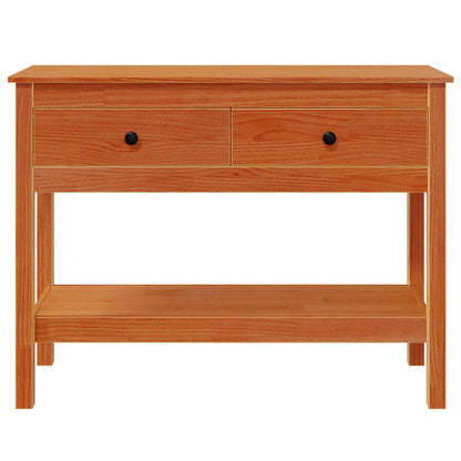 vidaXL Console Table Wax Brown 100 x 35 x 75 cm Soild Pine Wood