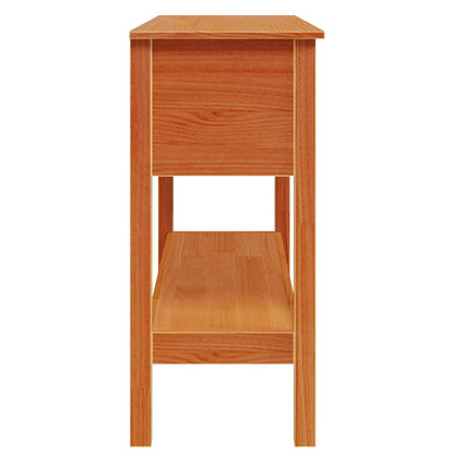 vidaXL Console Table Wax Brown 100 x 35 x 75 cm Soild Pine Wood