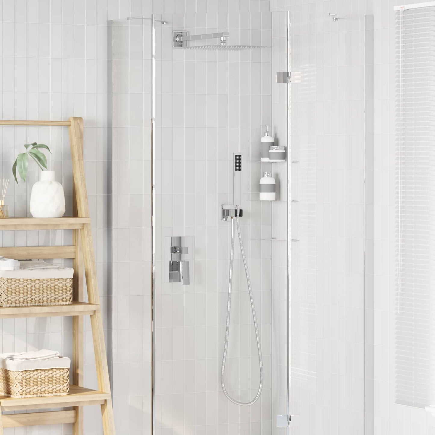 vidaXL Concealed Shower System (Square) Silver Stainless Steel 201