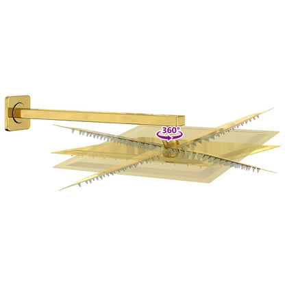 vidaXL Concealed Shower System (Square) Gold Stainless Steel 201