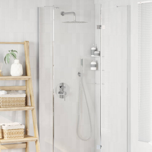 vidaXL Concealed Shower System (Round) Silver Stainless Steel 201