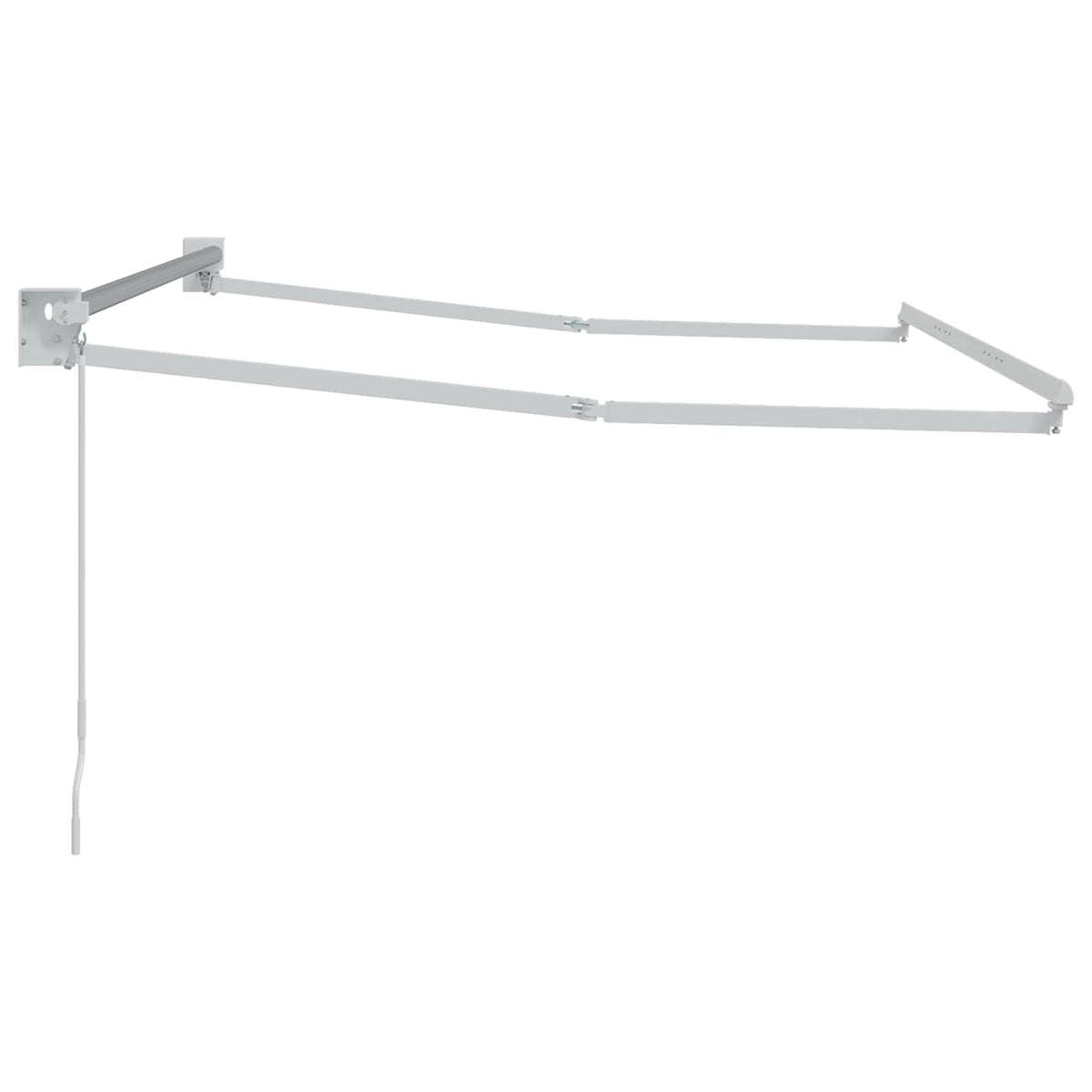 vidaXL Manual Awning Frame 3 x 2 m White Powder-Coated Aluminium