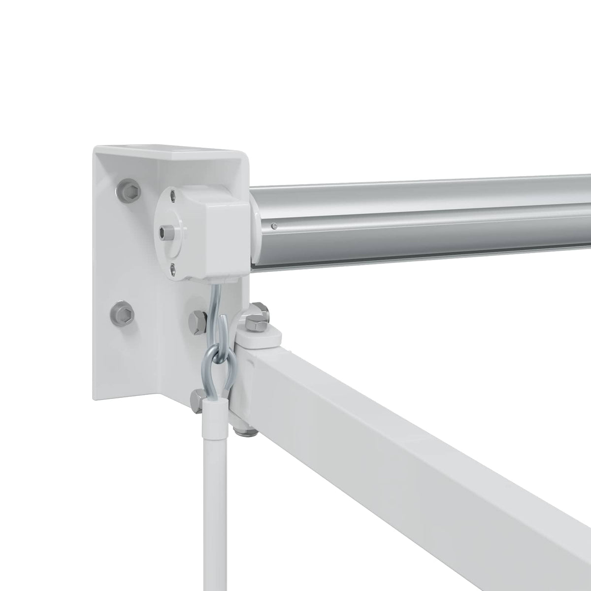 vidaXL Manual Awning Frame 3.5 x 2 m White Powder-Coated Aluminium