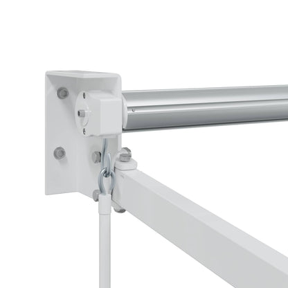vidaXL Manual Retractable Awning Frame White 4 x 2 m Aluminium