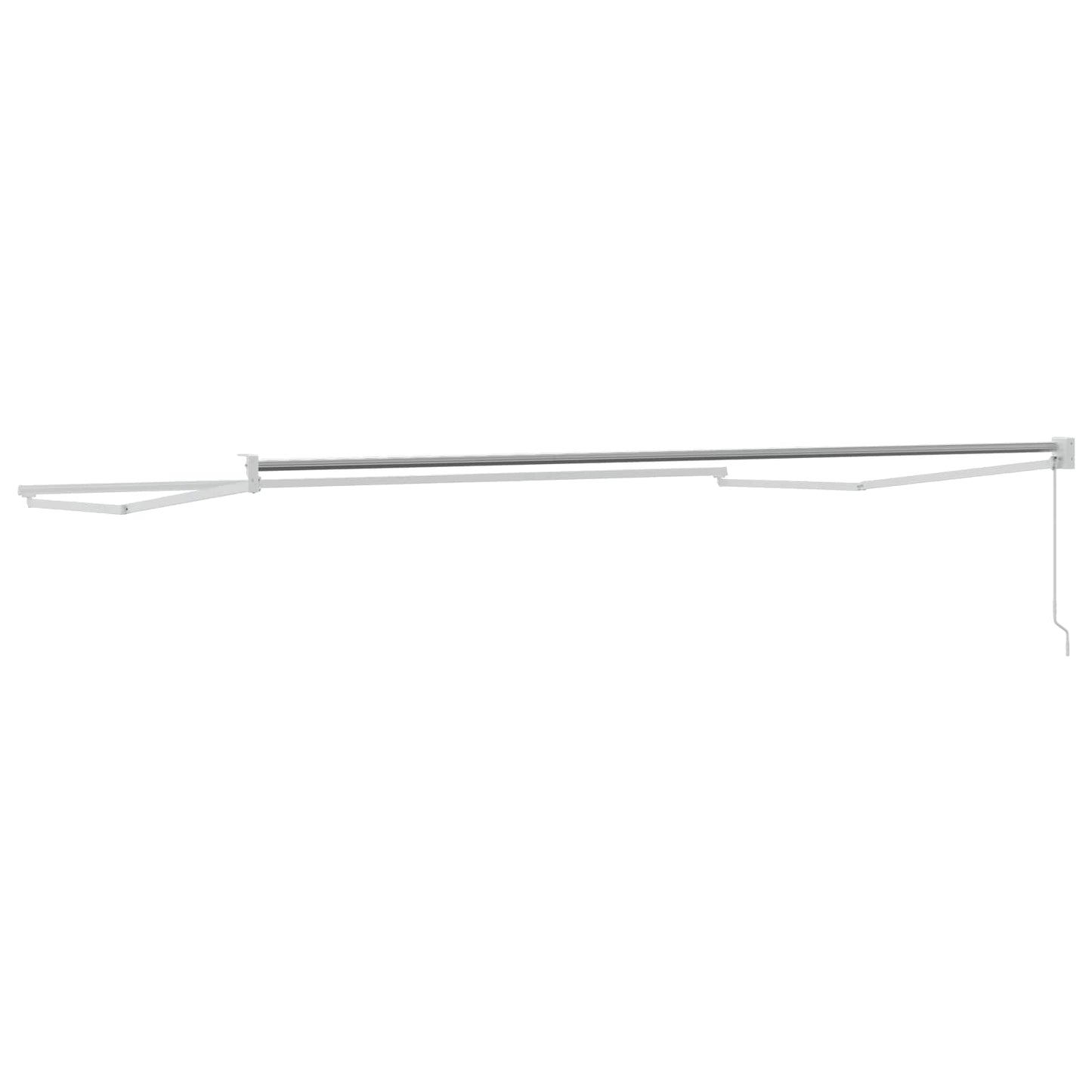 vidaXL Manual Retractable Awning Frame White 4 x 2 m Aluminium