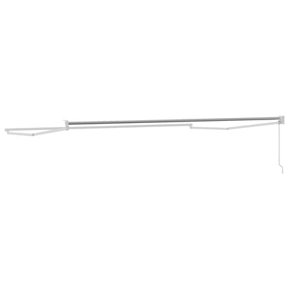 vidaXL Manual Retractable Awning Frame White 4 x 2 m Aluminium