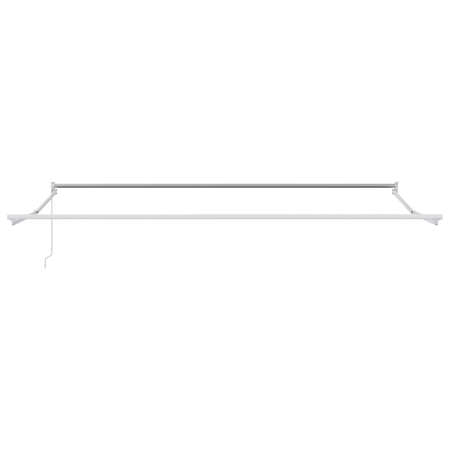 vidaXL Manual Retractable Awning Frame White 4 x 2 m Aluminium