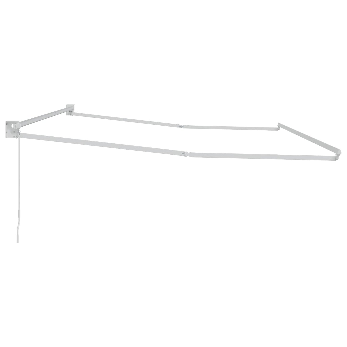 vidaXL Manual Retractable Awning Frame White 4 x 2 m Aluminium