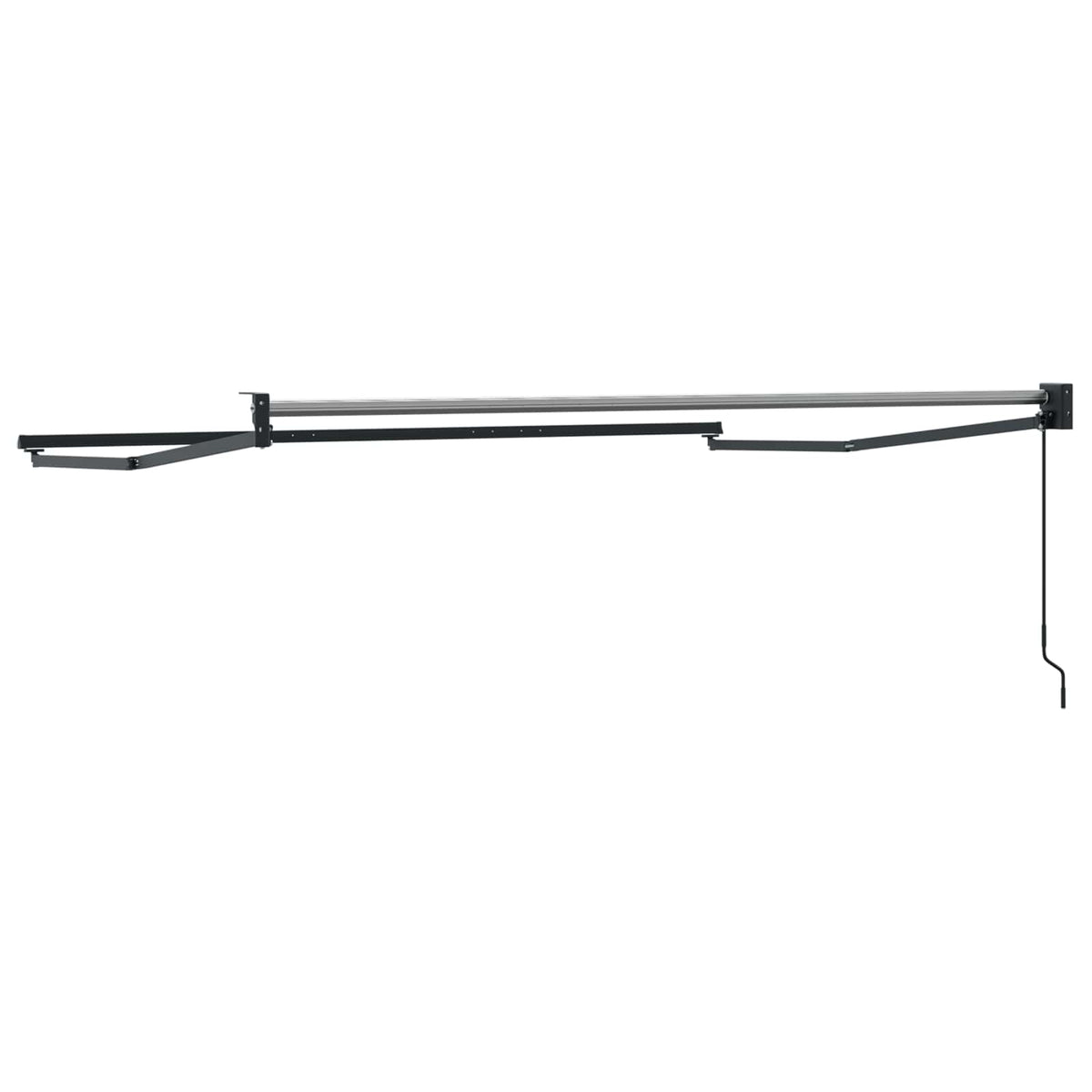 vidaXL Manual Awning Frame 3 x 2 m Anthracite Powder-Coated Aluminium