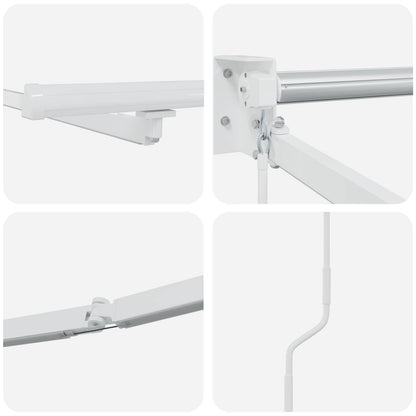 vidaXL Electric Retractable Awning Frame White 3 x 2 m Aluminium