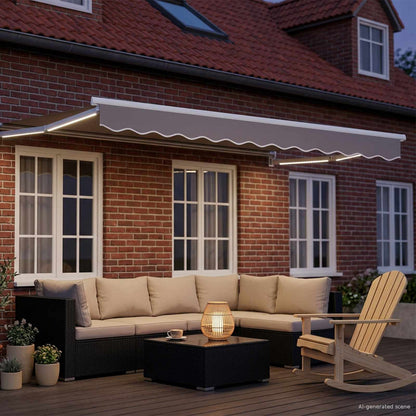 vidaXL Electric Retractable Awning Frame White 3 x 2 m Aluminium
