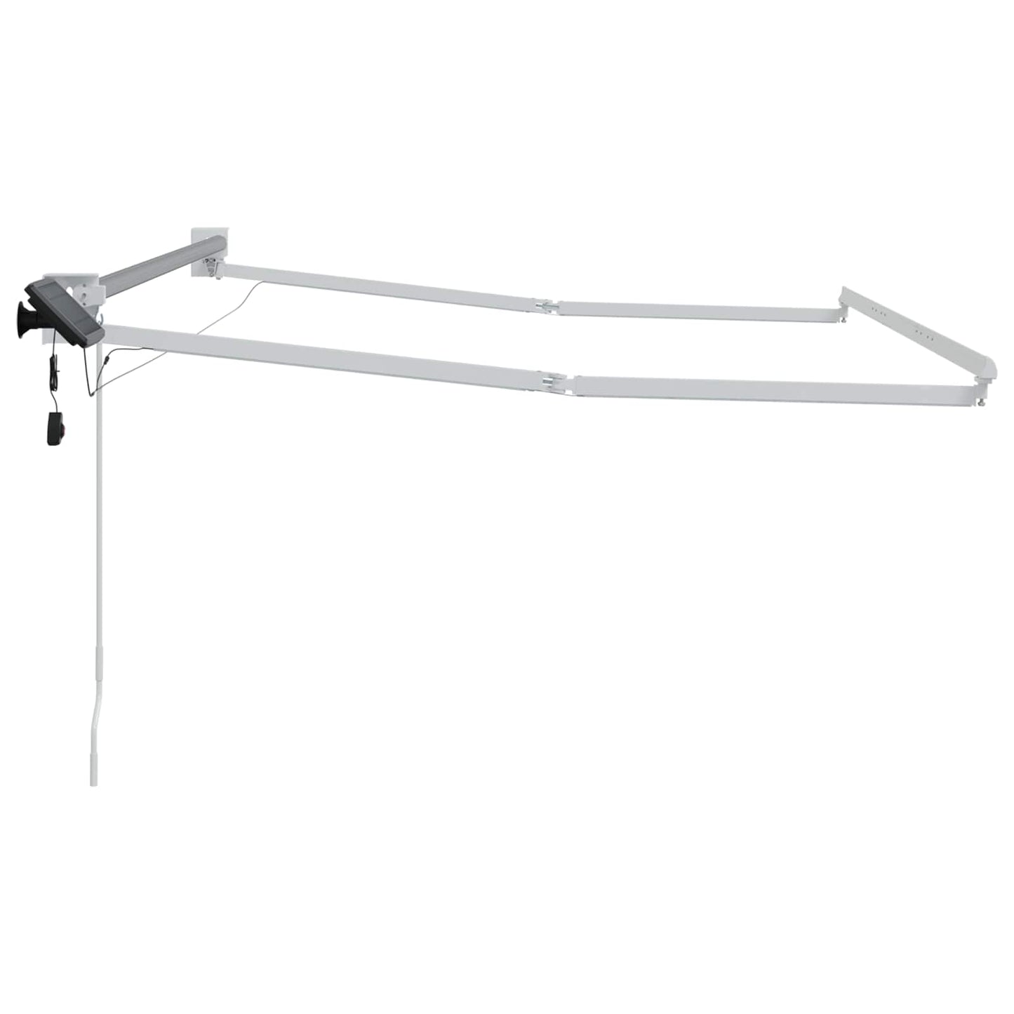 vidaXL Electric Retractable Awning Frame White 3 x 2 m Aluminium