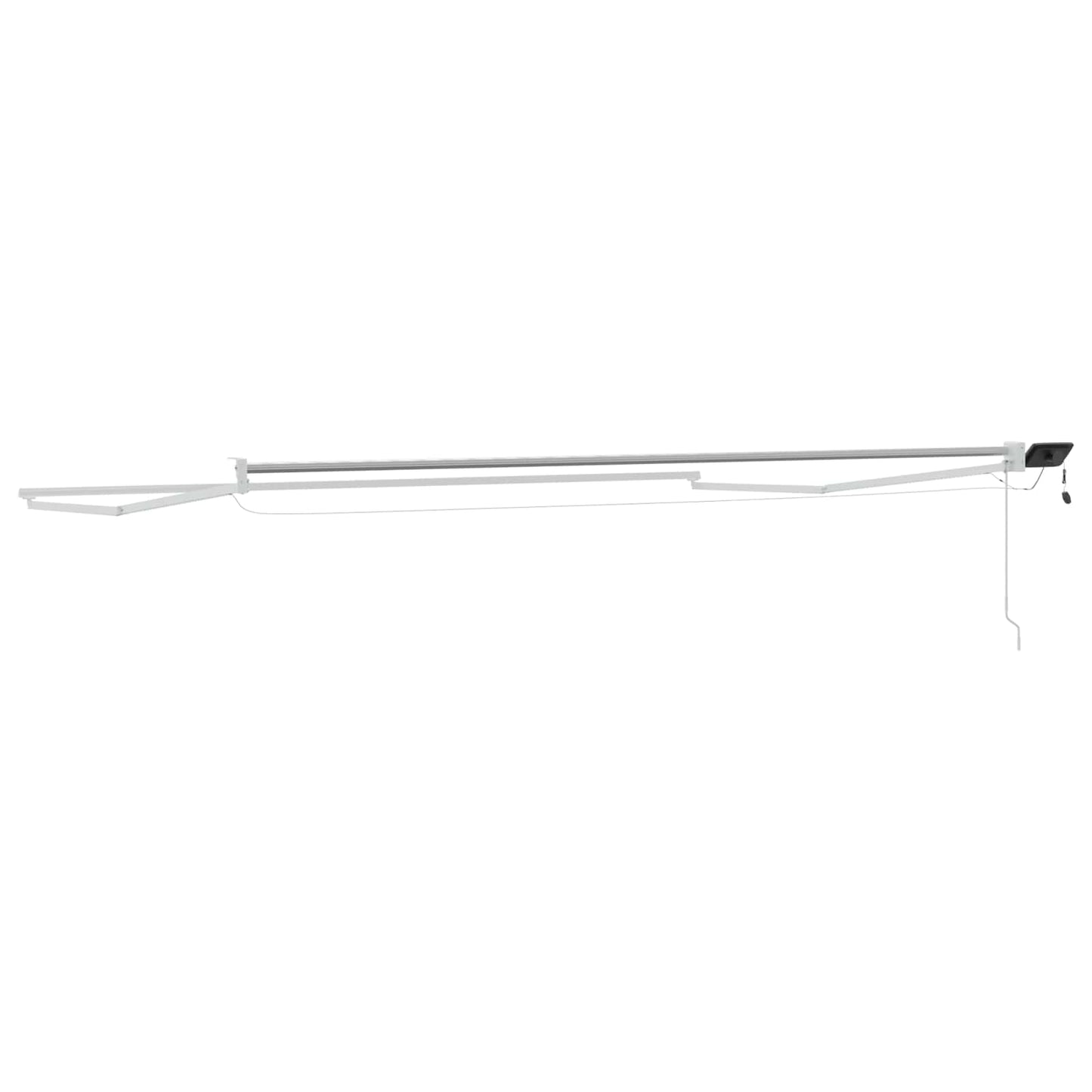 vidaXL Electric Retractable Awning Frame White 4.5 x 3 m Aluminium