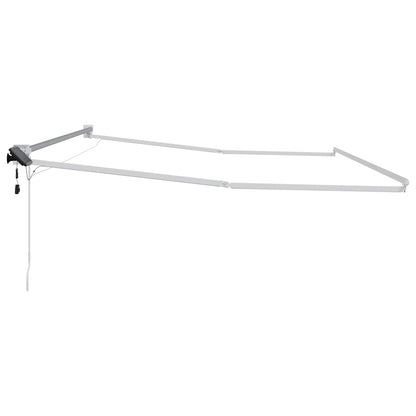 vidaXL Electric Retractable Awning Frame White 4.5 x 3 m Aluminium