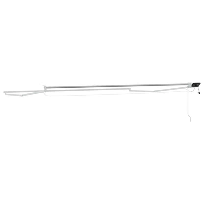 vidaXL Electric Retractable Awning Frame White 5 x 3 m Aluminium